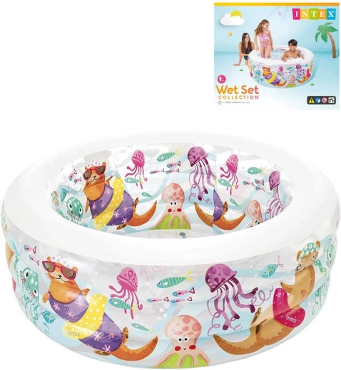 Piscine gonflable pour enfants avec des loutres 152 × 56 cm