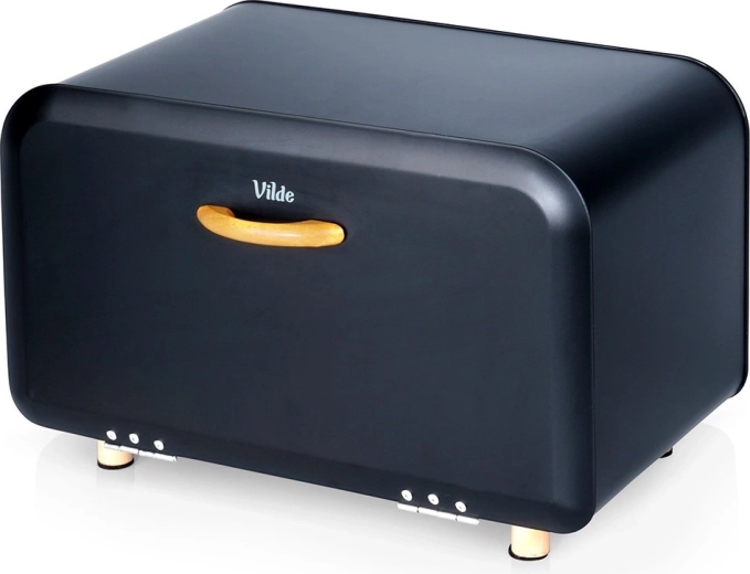 Metalen broodtrommel zwart 35,5 × 21 × 23,5 cm Vilde