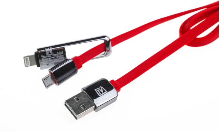 Remax King-Kong 2-in-1 charging and data cable 1 m red (USB-A / micro USB + Lightning)
