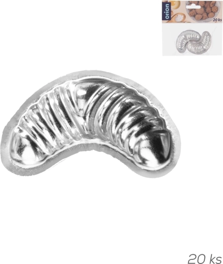 Tin-Plated Molds for Small Crescent Cookies, 20 pcs