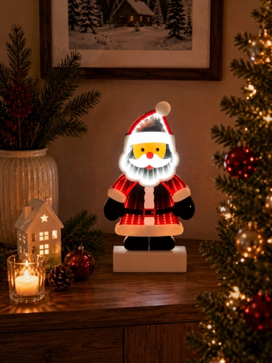 3D Christmas decoration Santa Claus with infinity mirror effect LED - 1 piece