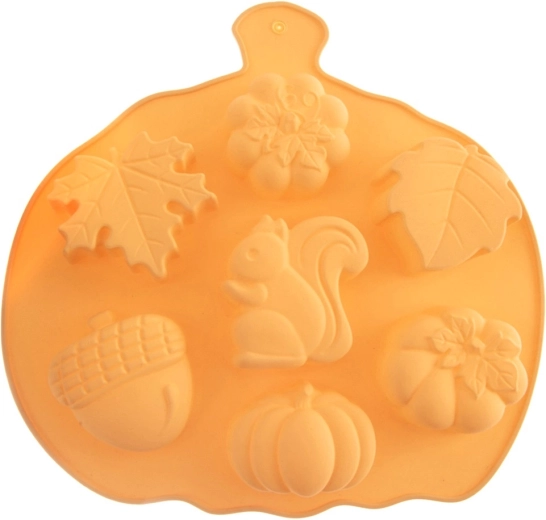 Moule en silicone pour biscuits et muffins motifs d’automne 26 × 25 × 3 cm ORION