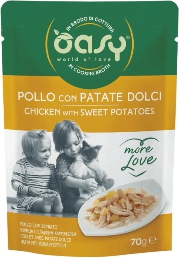 Oasy More Love chicken with sweet potatoes pouch 70 g
