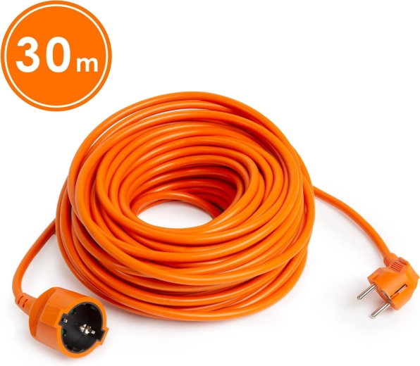 Oranje Schuko-verlengkabel 30 m
