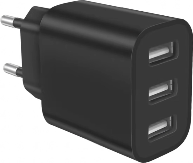 High-performance wall charger 3× USB 5V 3.4A