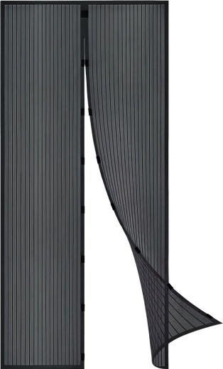 Magnetic door insect screen 212 × 100 cm, black