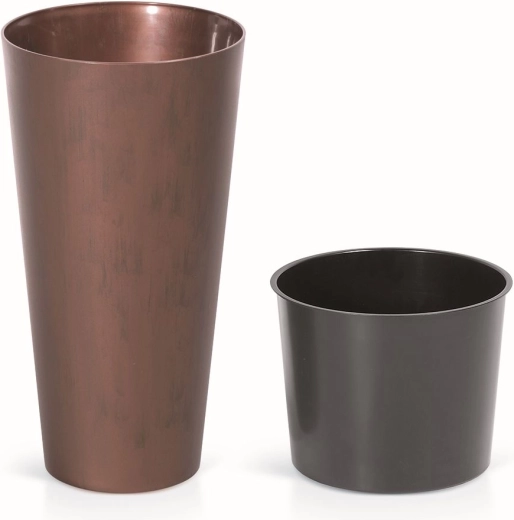 Tubus Slim Corten Planter with Insert 15 cm – Weathering Steel Look