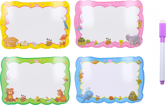 Dry-erase board 25x35 cm with marker