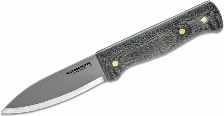 Condor Bushlore – couteau d’extérieur 10,5 cm, Micarta, étui en cuir