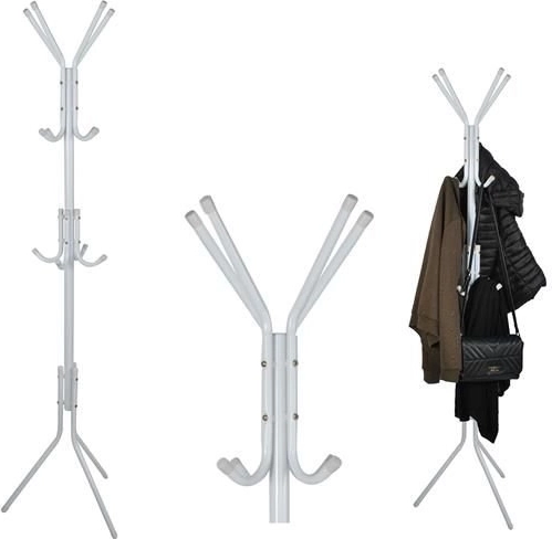 Portemanteau sur pied blanc