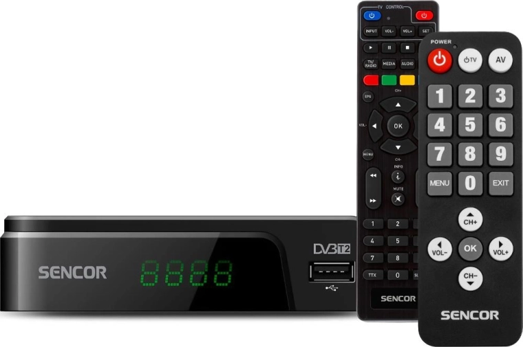 Sencor SDB 525T Senior DVB-T2-settopbox