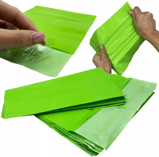 Enveloppes plastiques de messagerie vertes B4 260 × 350 mm, lot de 50 pièces