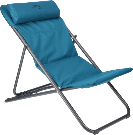 Chaise longue pliante de randonnée NILS Camp avec oreiller