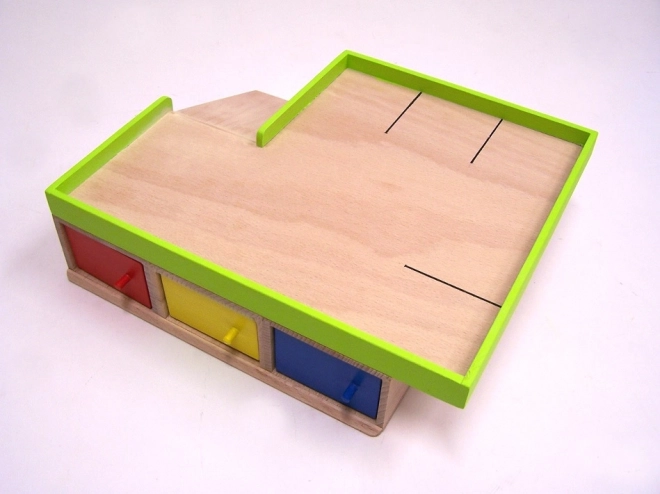 Garage en bois pour 9 petites voitures