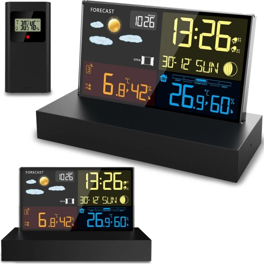 Draadloos weerstation met kleurendisplay BD-912, zwart