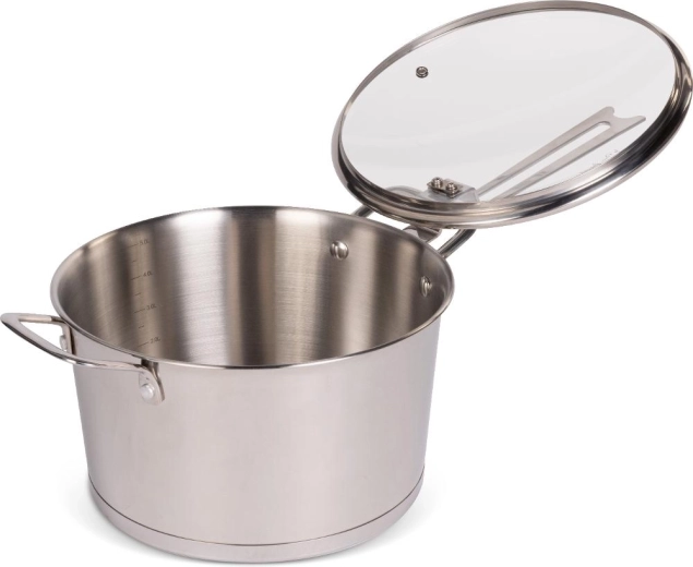 Faitout en acier inoxydable Lamart Conic avec couvercle, 24 cm, 5,6 l