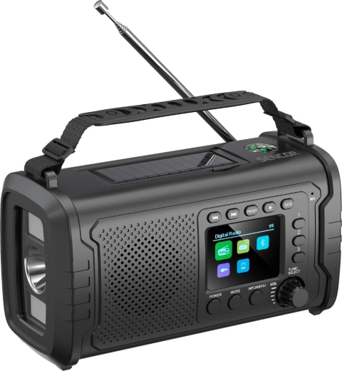 Sencor noodradio met DAB+, opladen via zonne-energie en powerbank