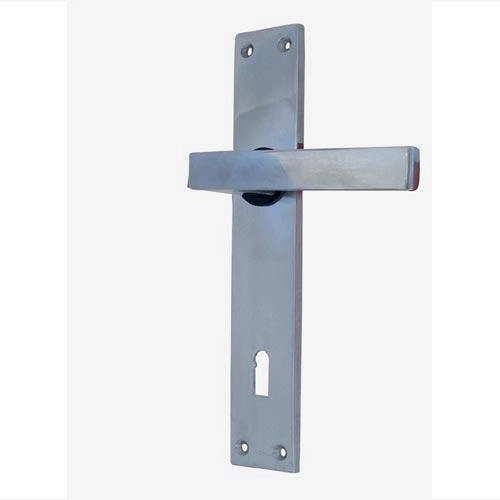 Aluminum door handle with keyhole backplate
