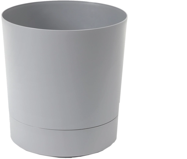Bloempot met onderschotel AURA 32,5 cm grijs