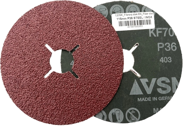 Disque abrasif en fibre 115 mm, grain 24