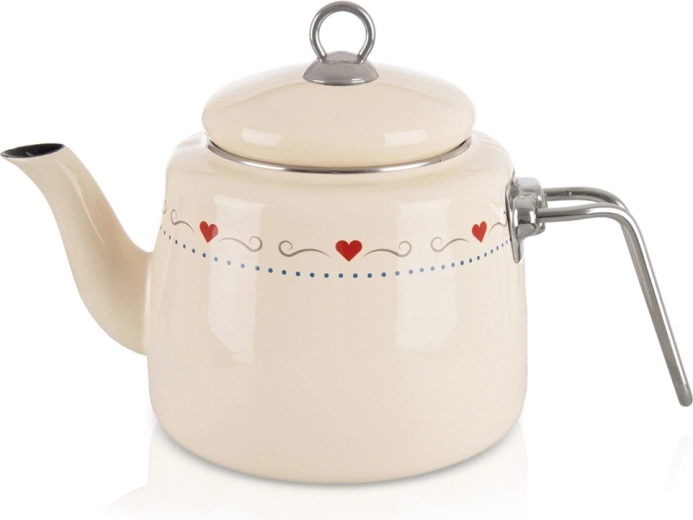Creamy white enamelled kettle Tonca 1.6 l