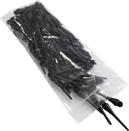 Brother Ersatz-Kunststoffspitzen für Darts, schwarz – Set 100 Stk.