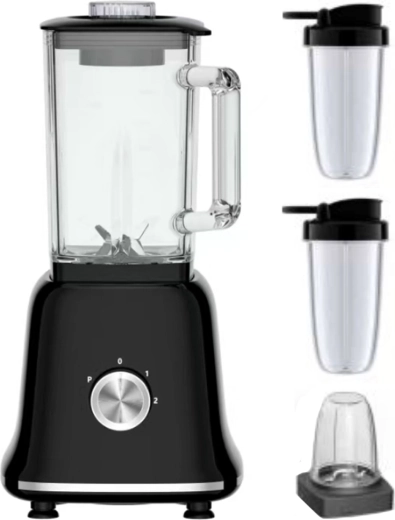 MalTec blender de table 1800 W avec bol en verre et accessoires