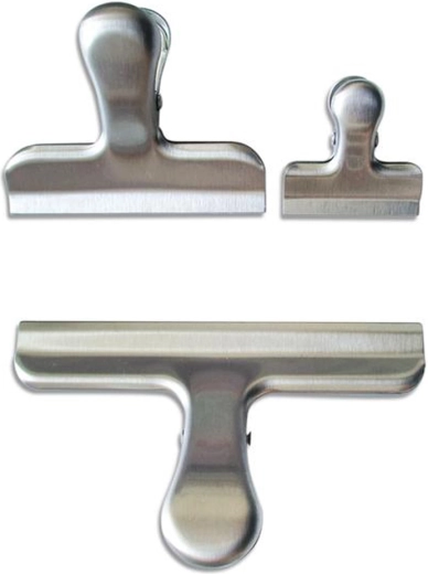 Clips de sacs en acier inoxydable, lot de 3 pièces