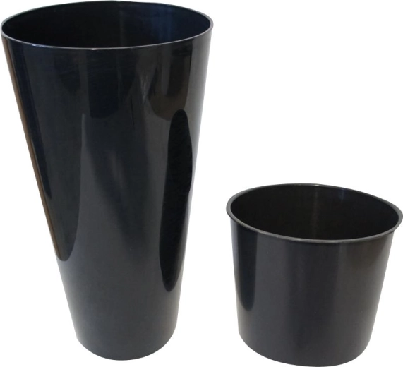 Bloempot TUBUS Slim antraciet