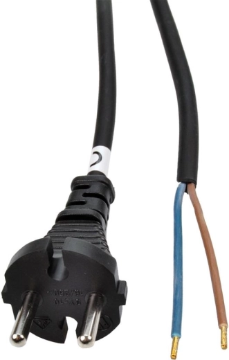 Solight flexibele rubberen kabel 2 × 1 mm² zwart 2,5 m
