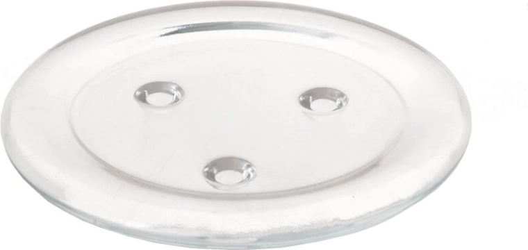 Glass candle coaster with a diameter of 11 cm