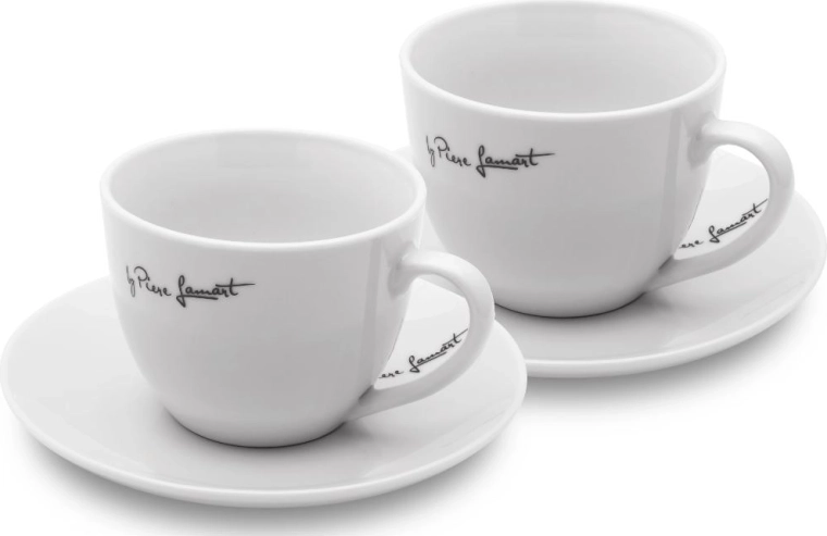 Lamart Kaffe tasse à café en porcelaine avec soucoupe, 2 pièces, 300 ml