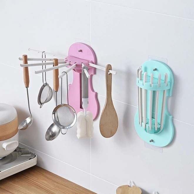 Crochet pour suspendre des accessoires de cuisine - rose