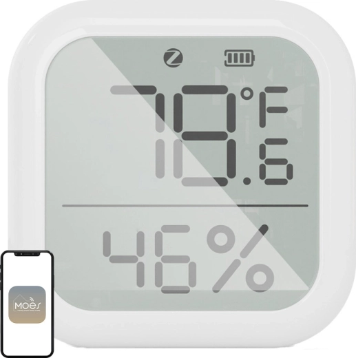 Capteur de température et d’humidité ZigBee MOES avec écran LCD