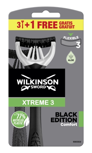 Wilkinson Xtreme 3 Black Edition Einwegrasierer 3+1 St.