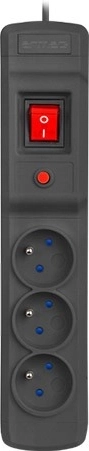 Armac Multi M3 surge protector 4.5 m black (3 sockets)