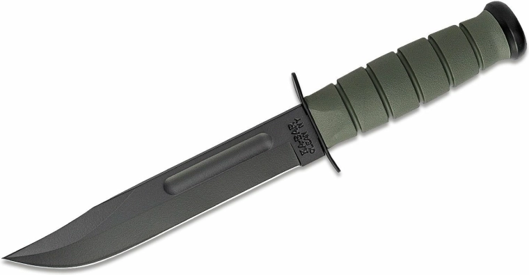 KA-BAR Full Size Foliage Green tactical knife 18 cm with plastic sheath