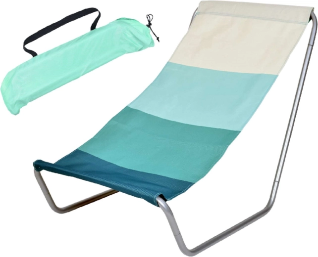 Lagoon Folding Lounger with Bag - Blue