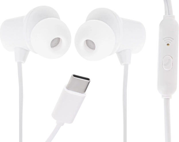 L-Brno earbuds with microphone USB-C white