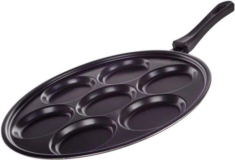 Pannenkoekenpan 29 cm voor 7 pannenkoekjes met antiaanbaklaag