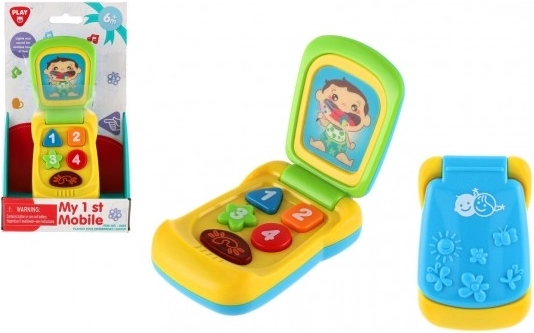 Children's flip mobile phone with light and sound, 14 cm