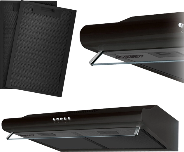Under-cabinet cooker hood 60 cm black BERDSEN