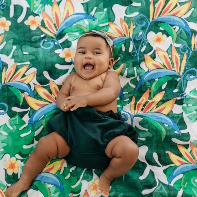 Bambus-Musselintuch Tommy Lise Lush Garden 120 × 120 cm