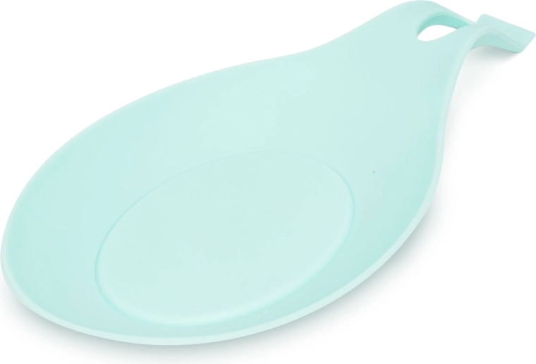 Support en silicone pour cuillère de cuisine bleu