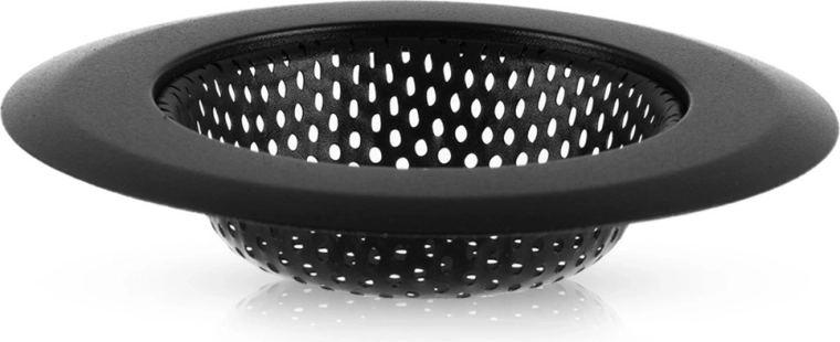 Passoire d’évier noire en acier inoxydable 11,5 cm