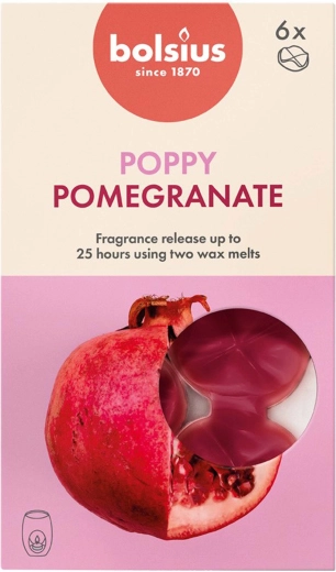 Cires parfumées à la pomme grenade, lot de 6 pièces