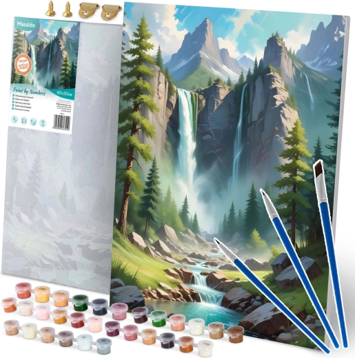 Paint by Numbers 40 × 50 cm – Mountain Landscape MASSIDO