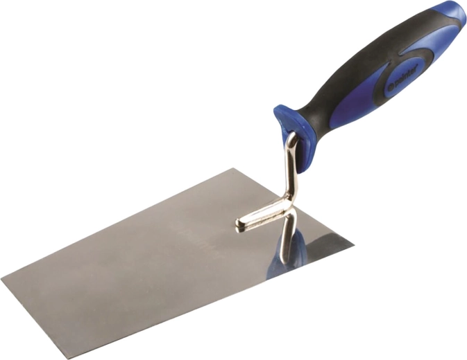 Truelle en acier inoxydable 160 mm avec poignée en caoutchouc