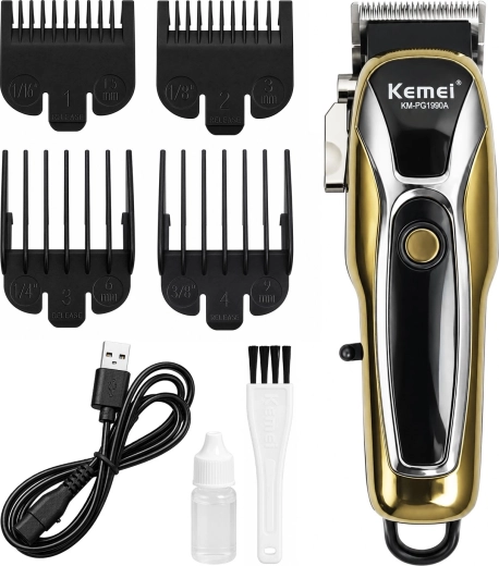 Kemei Akku-Haarschneider und Barttrimmer mit LCD