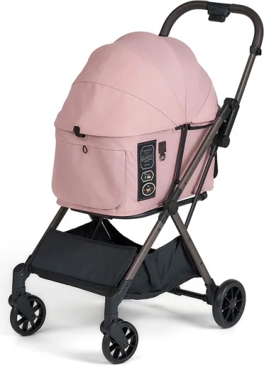 FIKAGO stroller for dogs and cats, Mist Pink